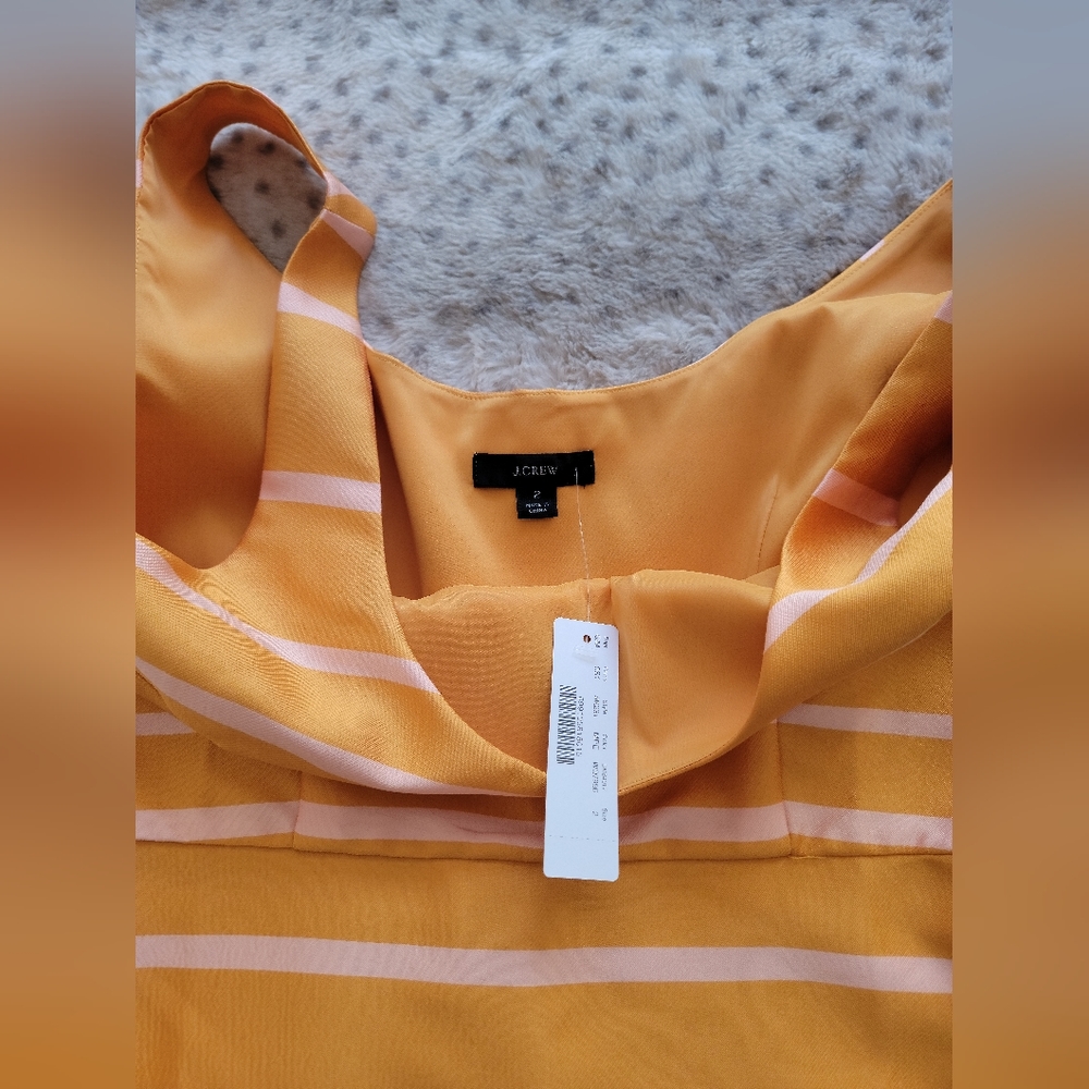 NWT J. Crew scoopneck dress in jacquard stripe, size 2 - Picture 9 of 14